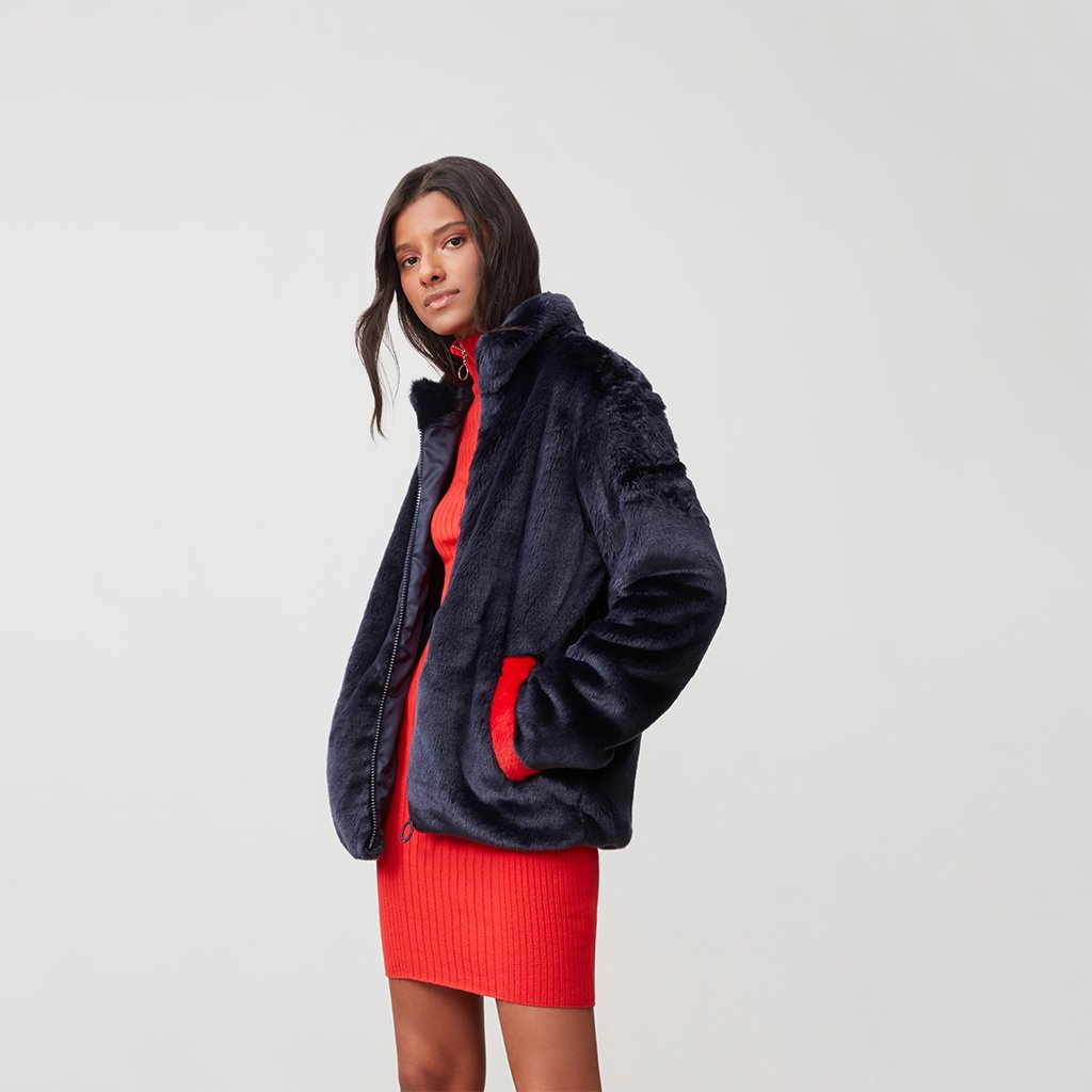 Fila arianna shop faux fur jacket