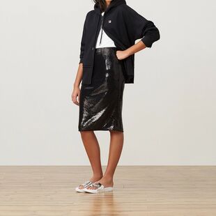 Sequin Woven Skirt, Size: S
