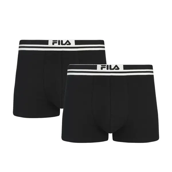 Fila Boxer Elastic Band Aνδρικό Εσώρουχο Μπόξερ (2pack), Μέγεθος: M
